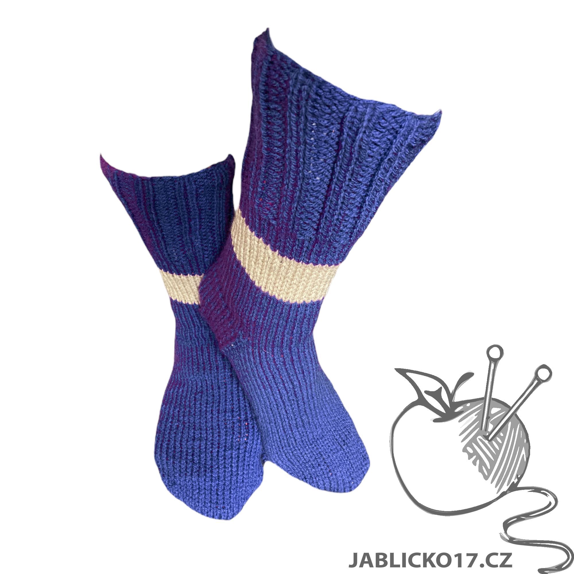 Ponožky pletené zelenkavá