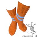 Ponožky pletené oranžová