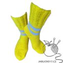 Ponožky pletené neon žlutá