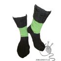 Ponožky hnědé, zelená