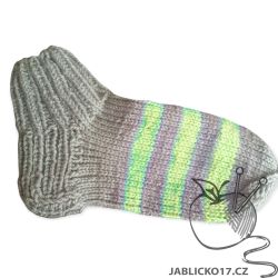 Kotníkové ponožky - šedo zelená