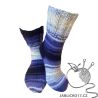 Ponožky pletené samovzorovací fialová
