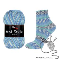 Best Socks - fialovo šedá melírovaná