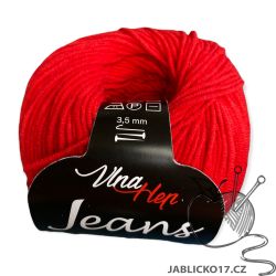 Háčkovací příze Jeans červená