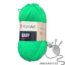 Pletací příze Baby - zelená
