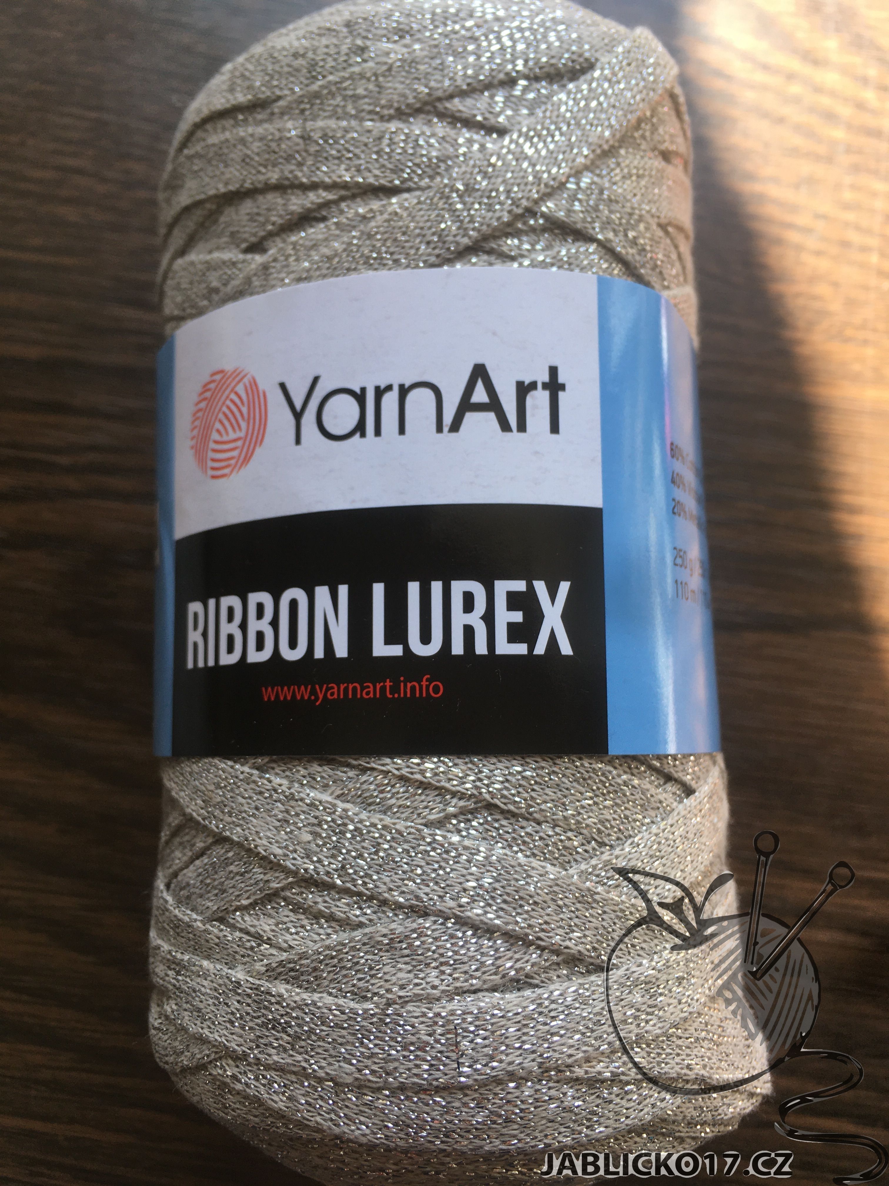 Ribbon lurex smetana