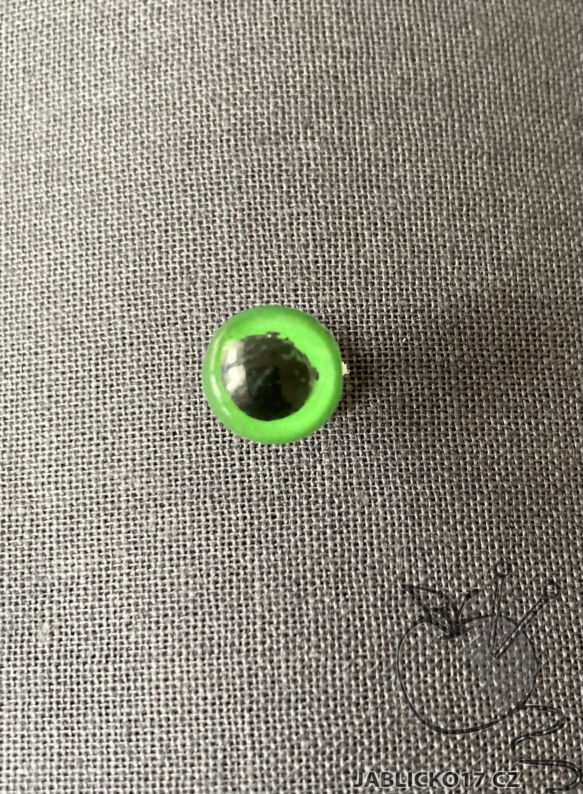 Bezpečnostní oko 12 mm zelená