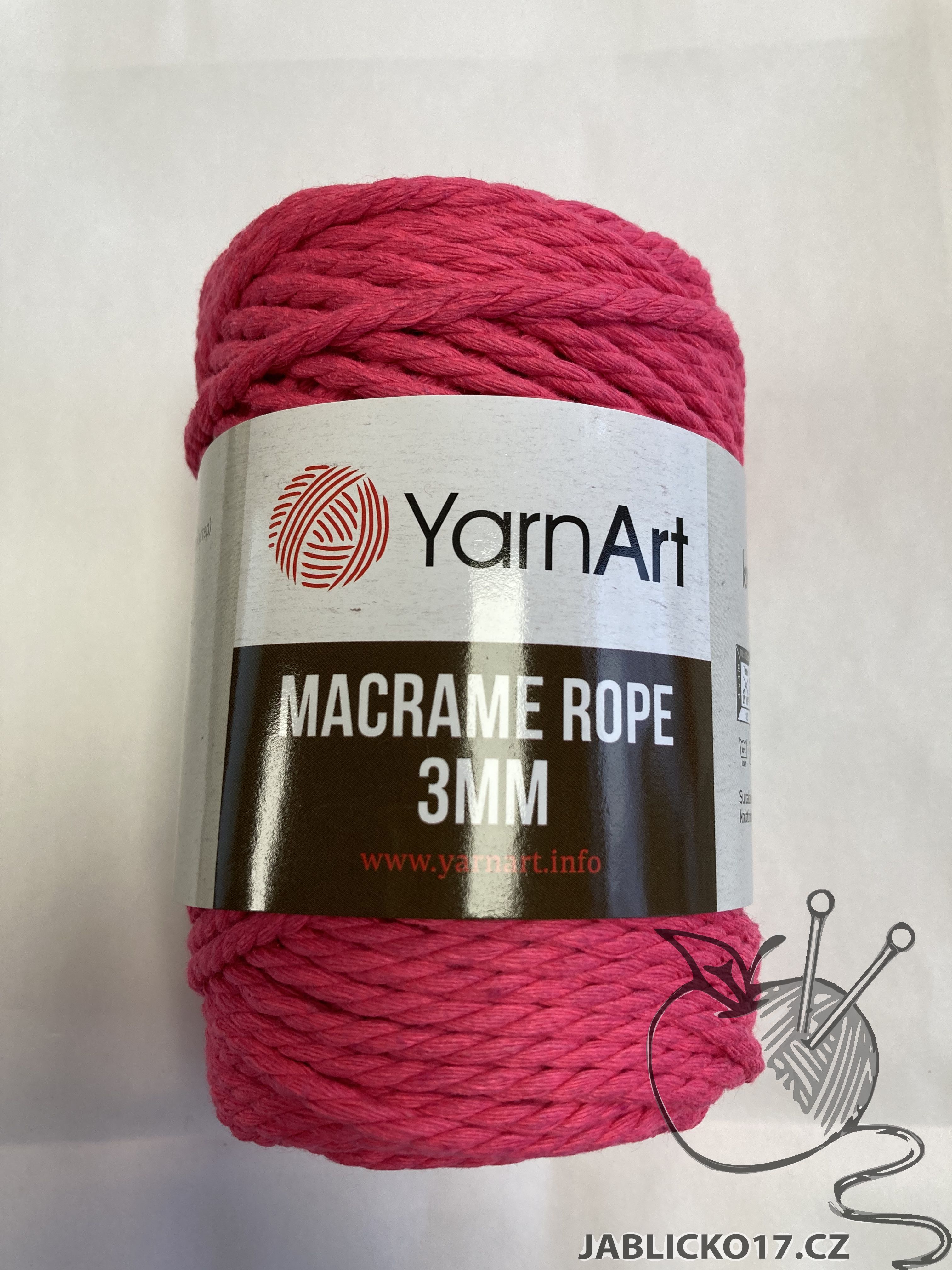 Macrame ROPE 3MM růžová
